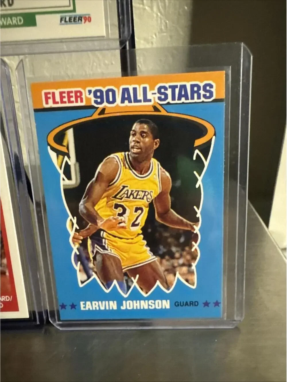 Set of 3 Vintage Basketball Cards - Larry Bird, Scottie Pippen, Earvin Johnson